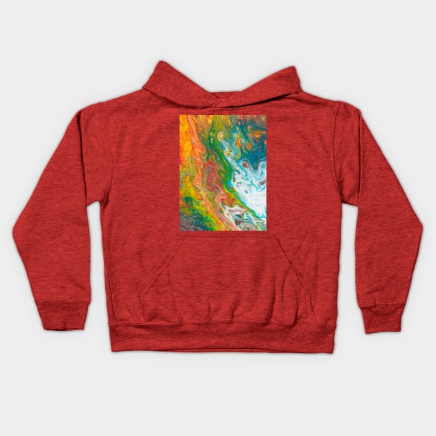 Molten Rainbow Kids Hoodie by ElviraDraat